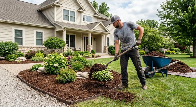 Brown Mulch Installation in Ventura County, CA